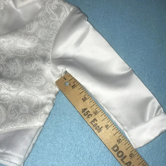 NEW CHRISTENING APPAREL attached paisley vest & tie size 9-12 month 16 to 20 lbs - Picture 13 of 16